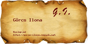 Görcs Ilona névjegykártya