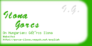 ilona gorcs business card